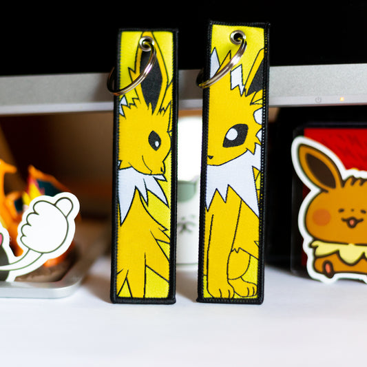 Embroidered Jolteon Pokémon Keychain