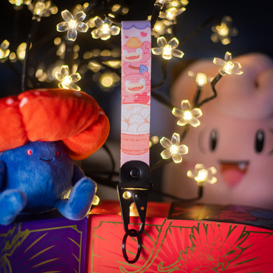 Slowpoke Pokémon Keychain/Lanyard