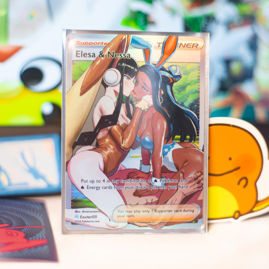 Limited Ed. Full Art Elesa & Nessa Easter Card