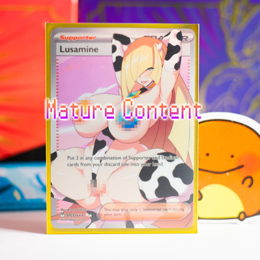 Custom Holographic Full Art Lusamine