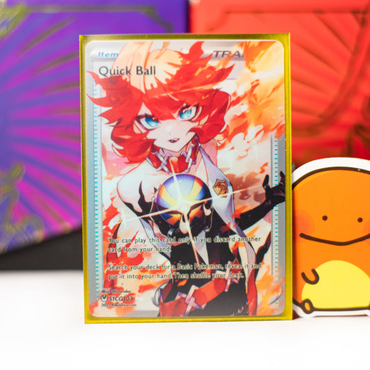 Custom Holographic Full Art Quick Ball Card