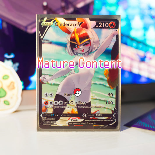 Custom Holographic Full Art Cinderace V Card