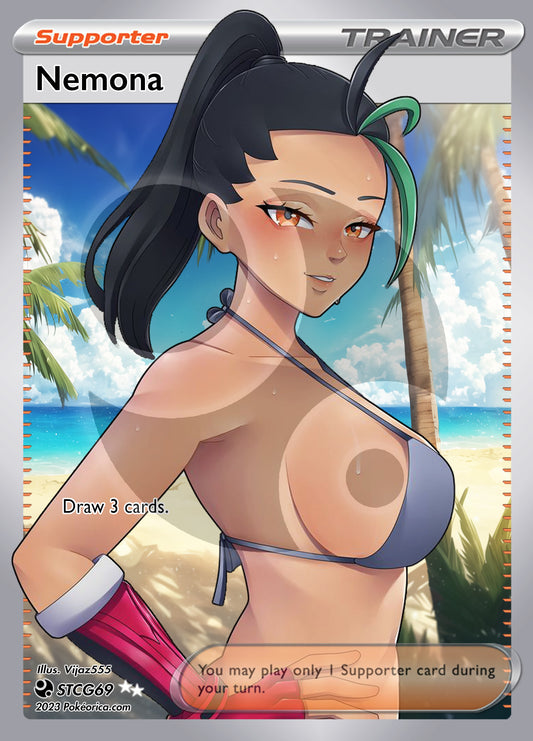 Custom Holographic Full Art Nemona Card