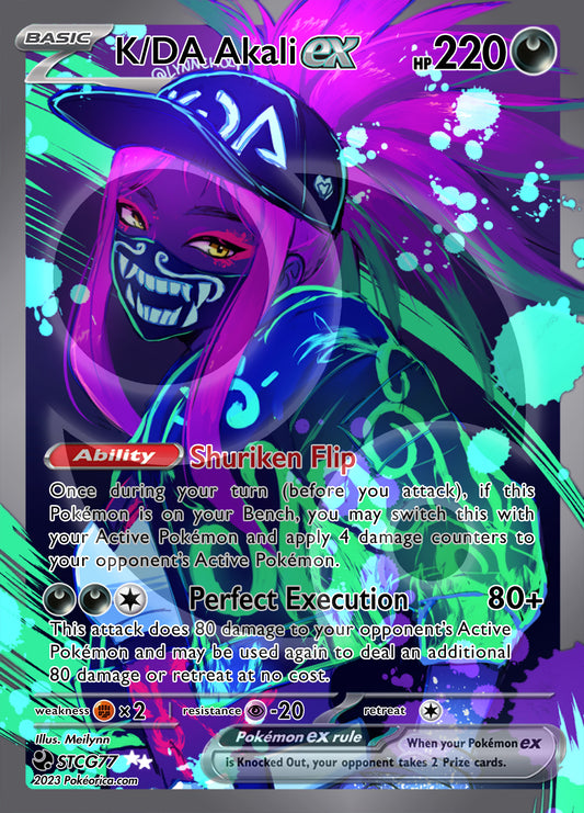 Custom League of Legends Full Art Akali Card