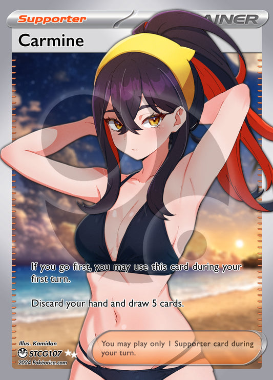 Custom Holographic Full Art Carmine