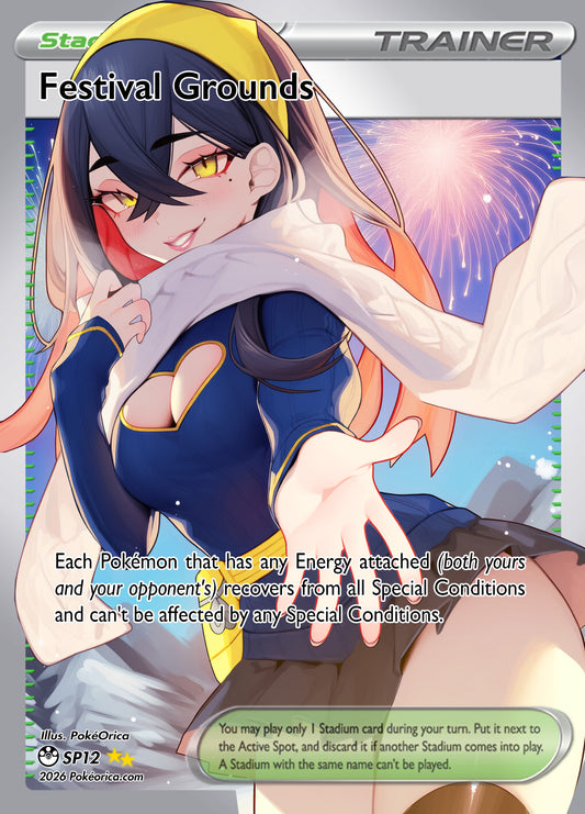 Limited Ed. August Full Art Carmine Festival Slab