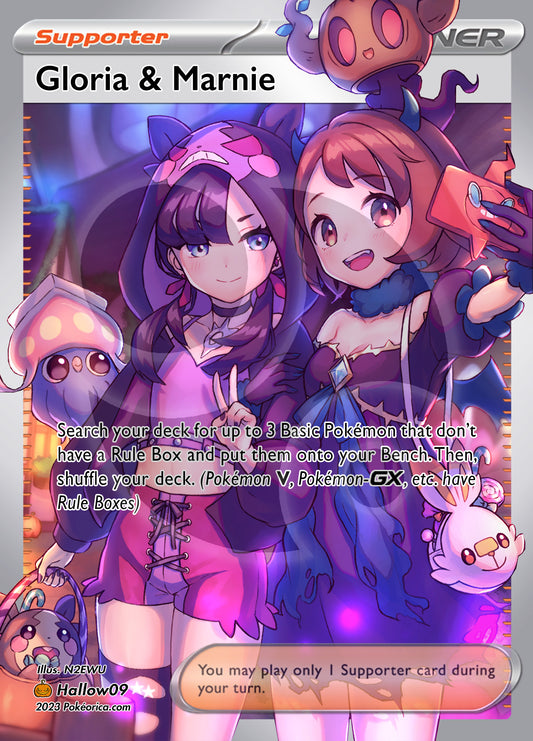 Limited Ed. Halloween Full Art Gloria & Marnie Card