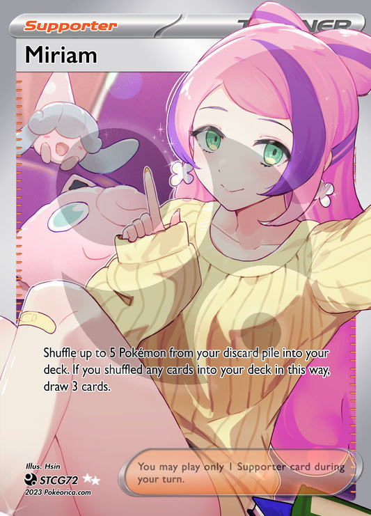 Custom Holographic Full Art Miriam Card