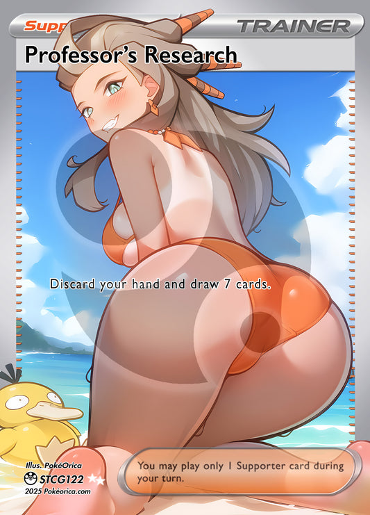 Custom Holographic Full Art Professor's Research