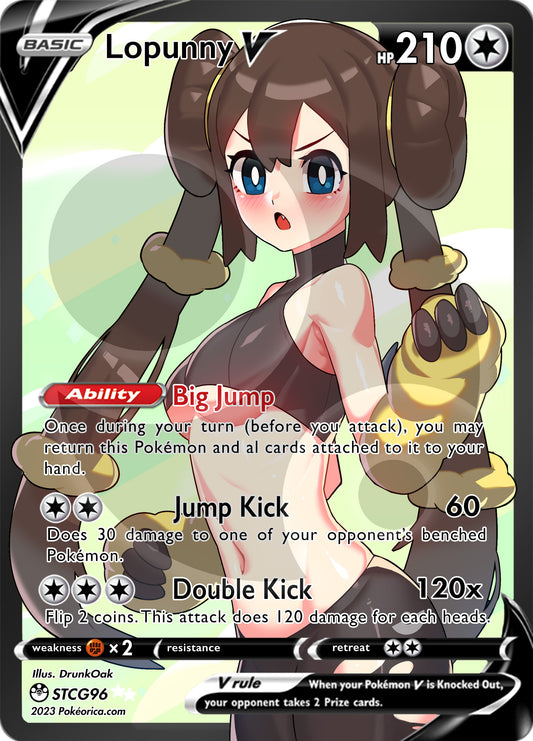 Custom Holographic Full Art Lopunny Rosa