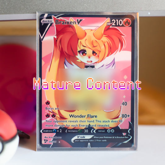 Custom Holographic Full Art Braixen V Card