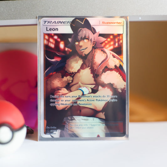 Custom Holographic Full Art Leon Card