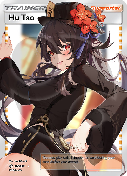 Custom Genshin Impact Holo Full Art Hu Tao Card