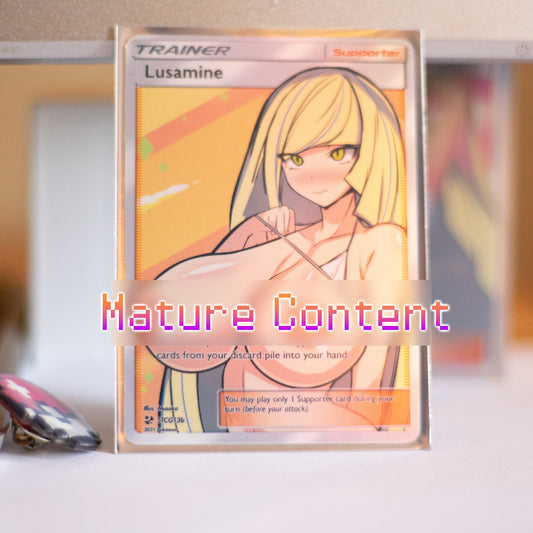 Custom Holographic Full Art Lusamine Card