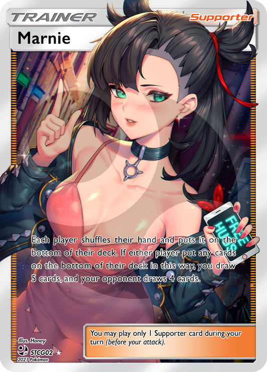 Custom Holographic Full Art Marnie Card
