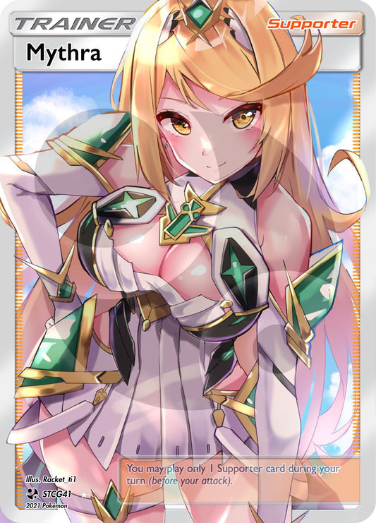 Custom Xenoblade Holographic Full Art Mythra Card