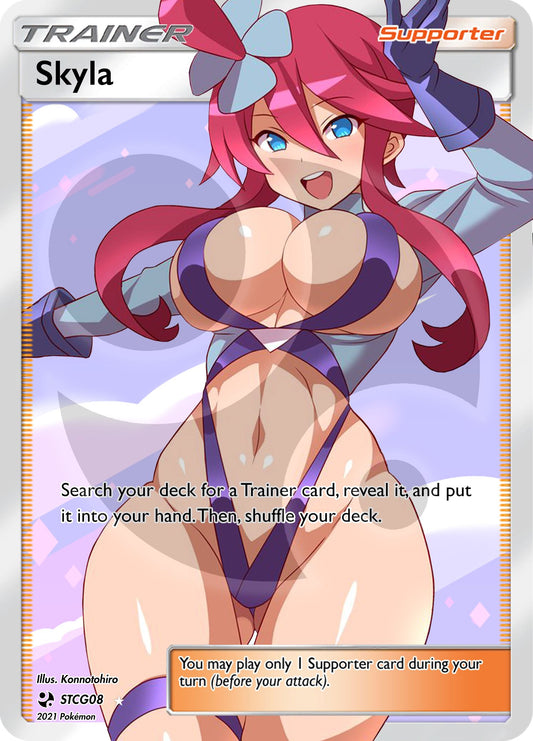 Custom Holographic Full Art Skyla Card