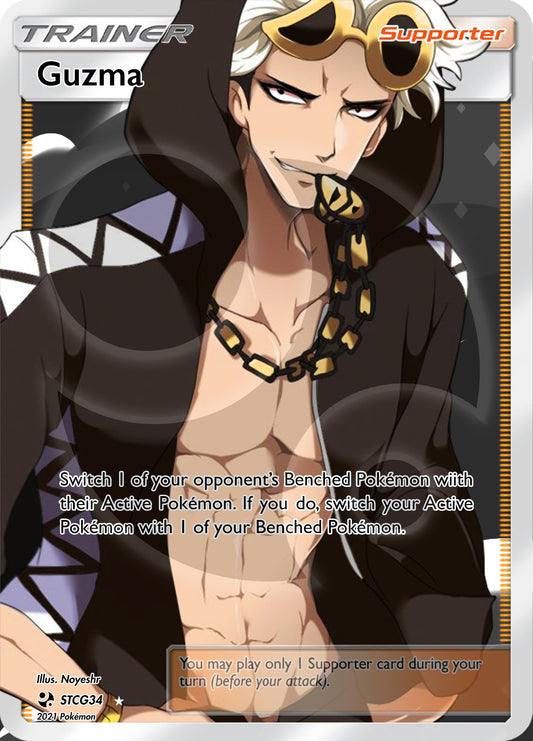 Custom Holographic Full Art Guzma Card