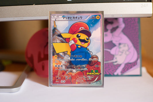 Replica Holographic Full Art Cosplay Pikachu - Mario