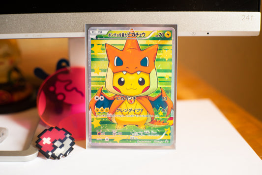 Replica Holographic Full Art Cosplay Pikachu - Mega Charizard Y