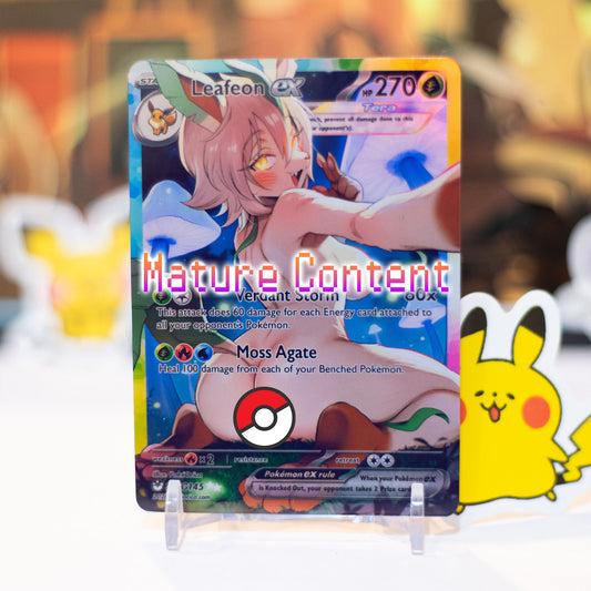 Custom Holographic Full Art Leafeon ex