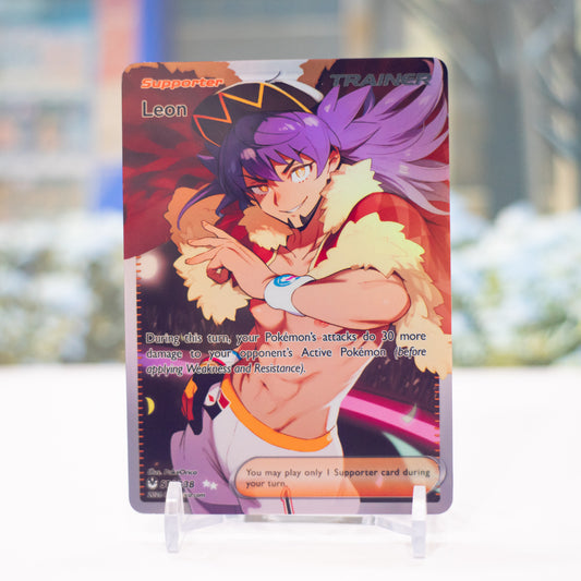 Custom Holographic Full Art Leon Card
