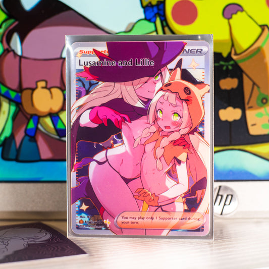 Limited Ed. Halloween Full Art Lusamine & Lillie Card