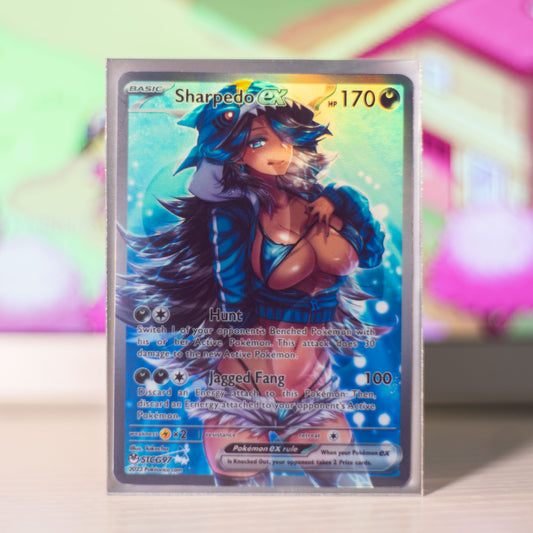 Custom Holographic Full Art Sharpedo Shelly Card