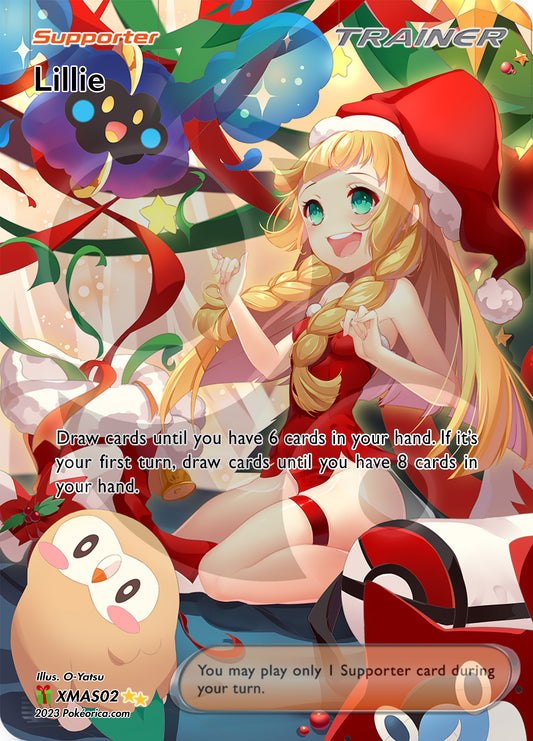 Limited Ed. Holiday Borderless Full Art Lillie Card