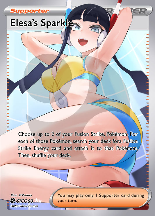 Custom Holographic Full Art Elesa's Sparkle Card