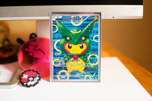 Replica Holographic Full Art Cosplay Pikachu - Rayquaza