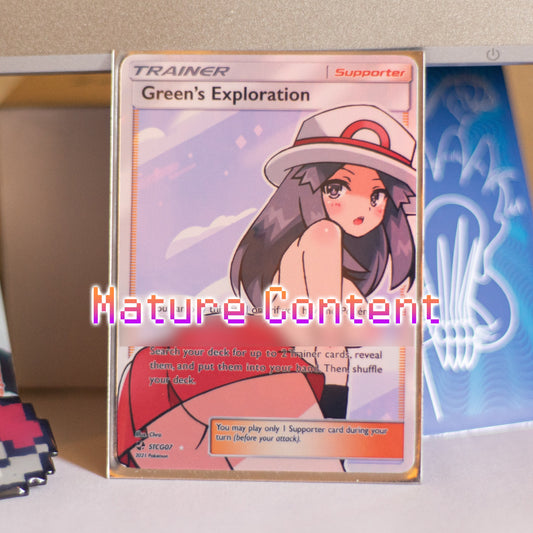 Custom Holographic Full Art Green's Exploration Card